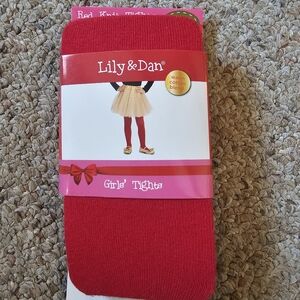 Lily & Dan Kids' Red Tights
